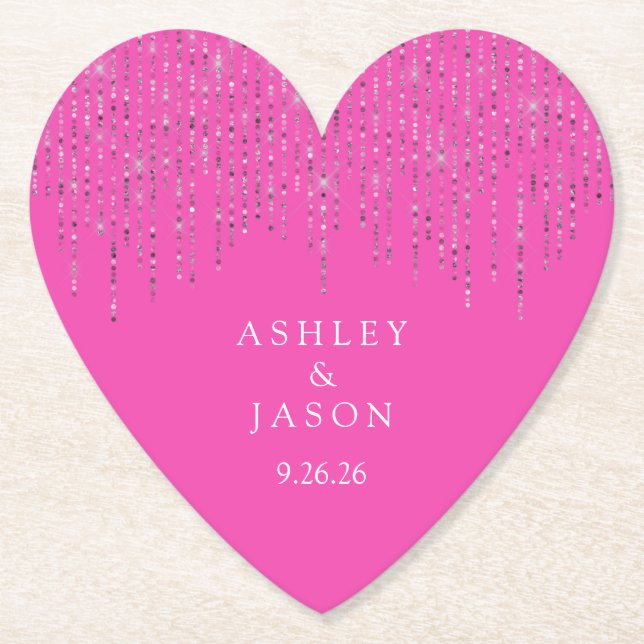 Wedding  paper coaster (Front)