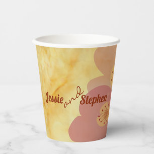 Wedding Paper Cup Asian Influenced Flowers