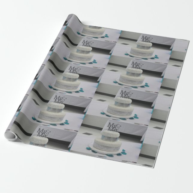 Wedding Paper Mr&Mrs Wrapping Paper (Unrolled)