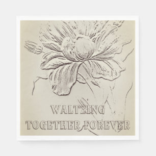 WEDDING Paper Napkin Waltzing Together Forever 