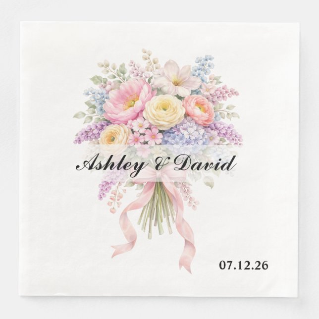 Wedding Paper Napkins (Front)