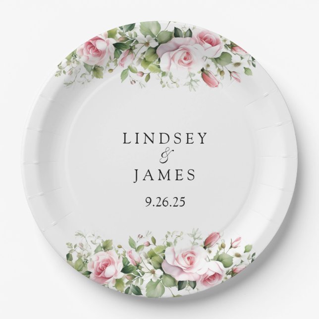 Wedding  paper plate (Front)