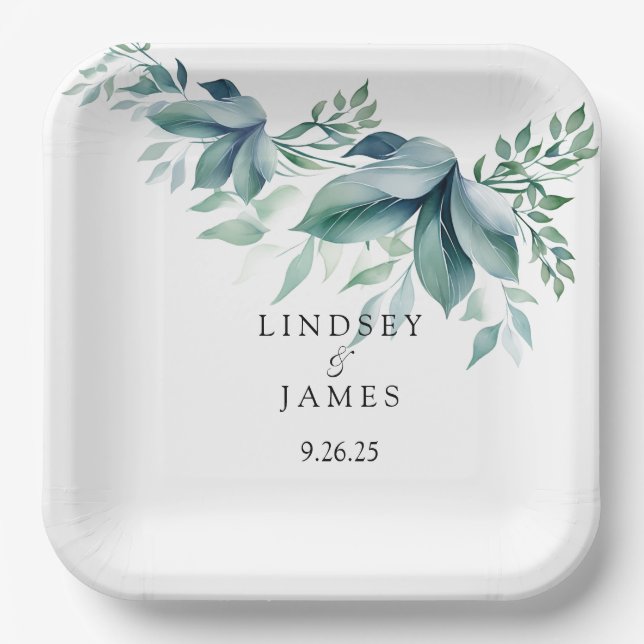 Wedding  paper plate (Front)
