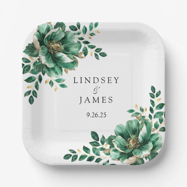 Wedding  paper plate (Front)