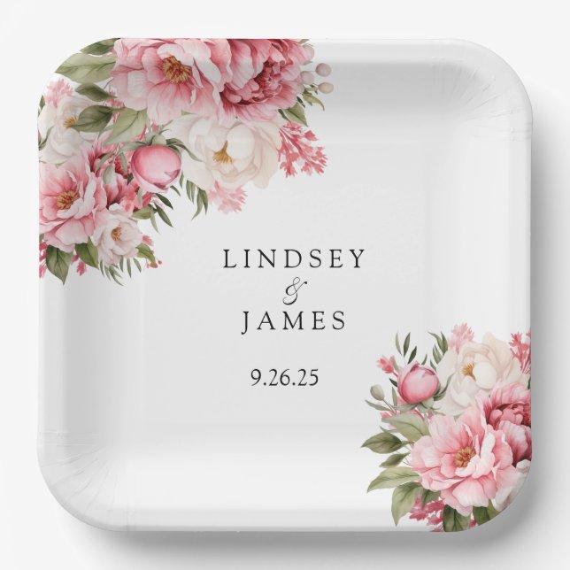 Wedding  paper plates (Front)