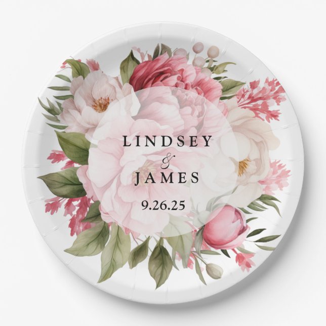 Wedding  paper plates (Front)