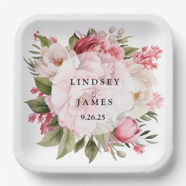 Wedding  paper plates (Front)