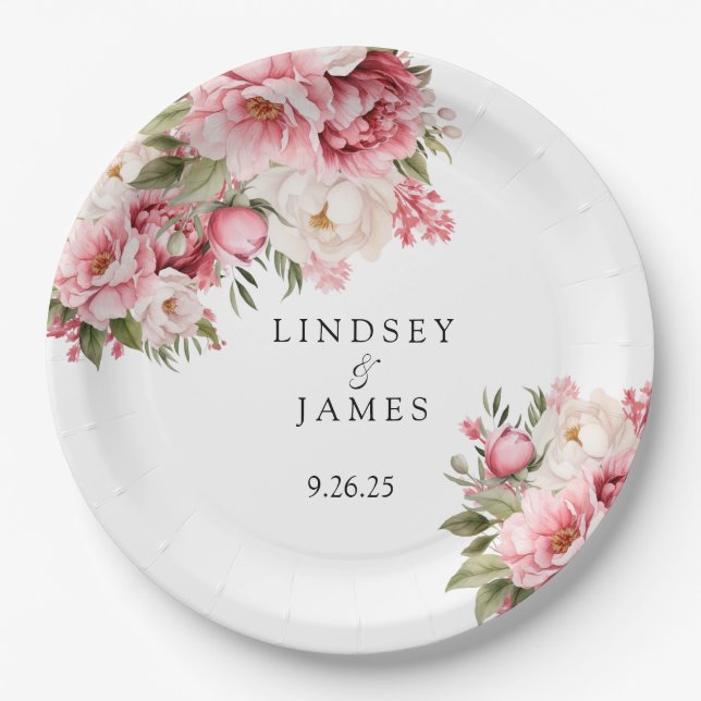 Wedding  paper plates (Front)