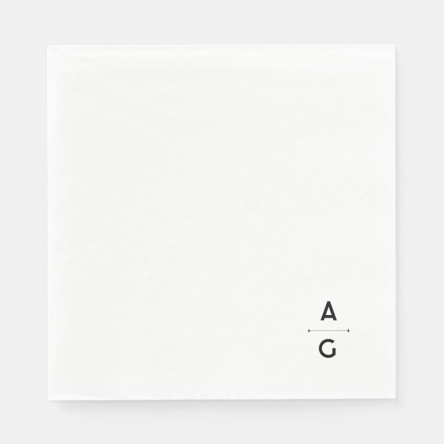 Wedding paper towel "Lettrus" Napkin (Front)