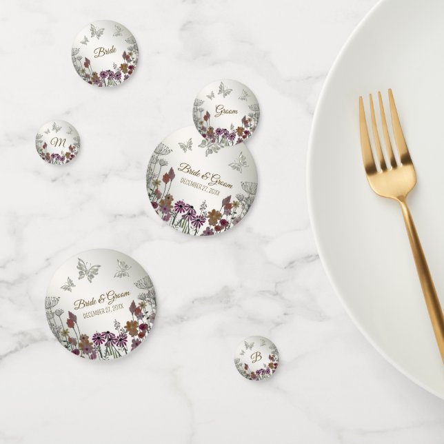 Wedding party Colourful Garden Flowers Butterflies Confetti (Group)