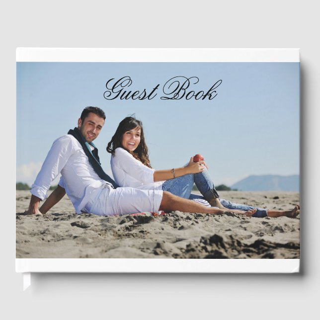 Wedding Party Custom Photo Guest Book (Front)