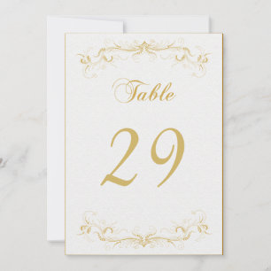 Wedding Party Elegant Gold Table Card