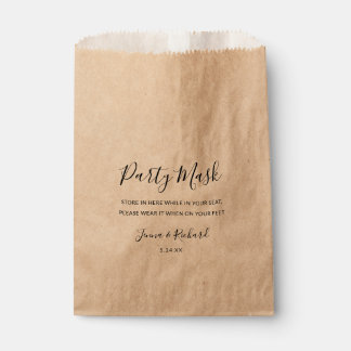 Wedding Party Face  Mask Favour Bags