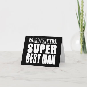 Wedding Party Favour Board Certified Super Best Ma Thank You Card