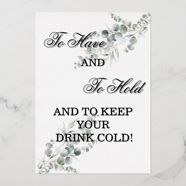 Wedding party favour sign (Front)