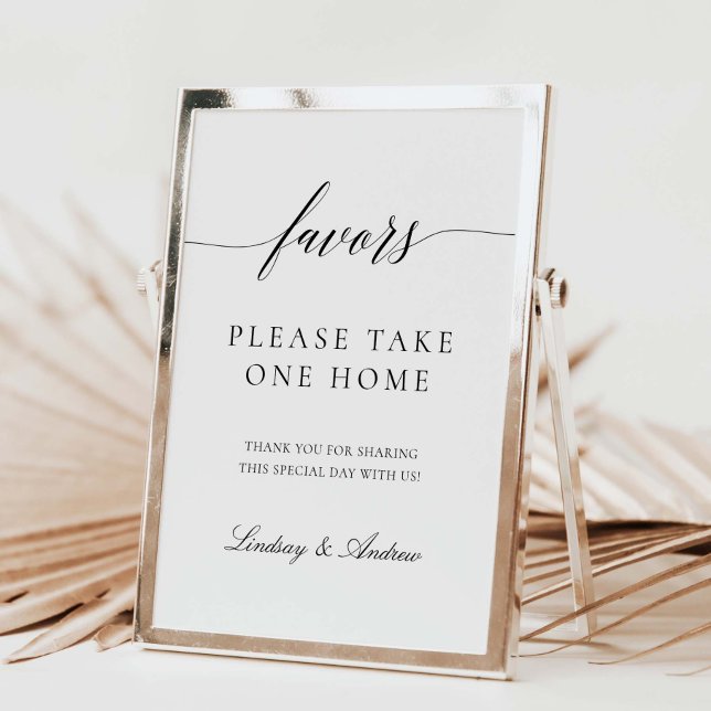 Wedding Party Favours Sign Table Reception Poster (Creator Uploaded)