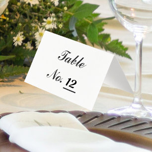 Wedding, Party Folded Custom Table Number Card