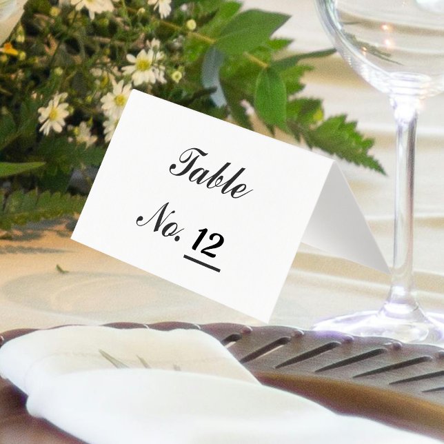 Wedding, Party Folded Custom Table Number Card (Wedding, Party Folded Custom Table Number Card)