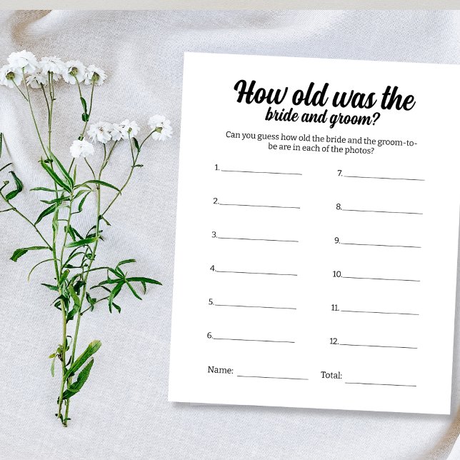 Wedding Party Game Where Were They Photo Guessing Flyer (Wedding Party Game Where Were They Photo Guessing)