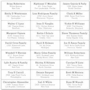 Wedding Party Guest Address Label Sticker