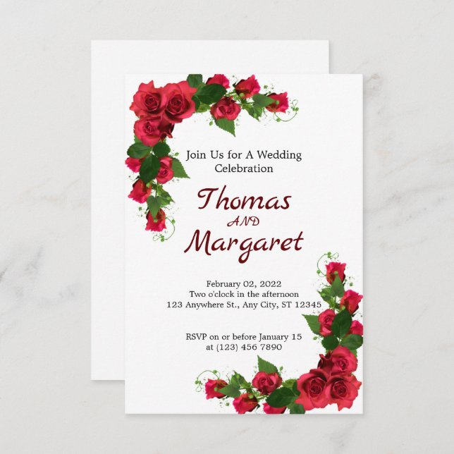 Wedding party Invitation (Front/Back)
