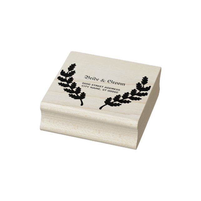Wedding Party Leaves Decoration Elegant Rubber Stamp (Stamp)