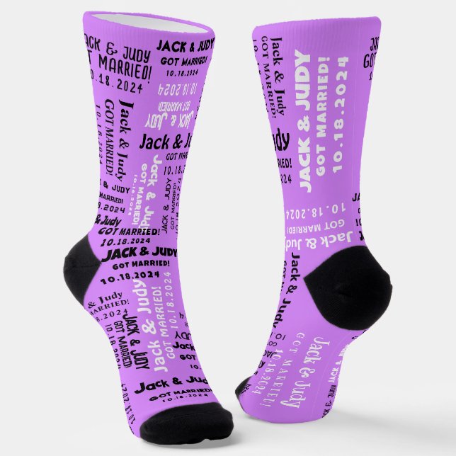 Wedding Party Married Dance Floor Take Home Gift Socks (Angled)