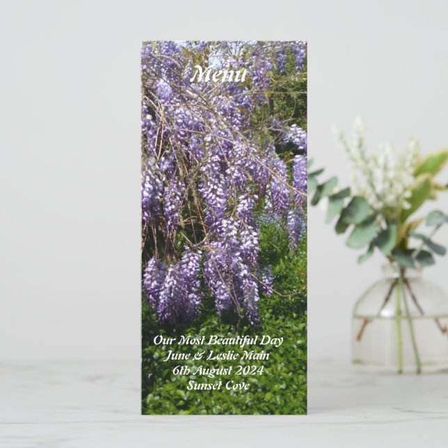 Wedding Party Menu Wisteria Photo  (Standing Front)