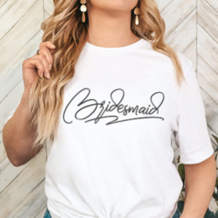 Wedding Party Personalised Name Bridesmaid Tri-Blend Shirt