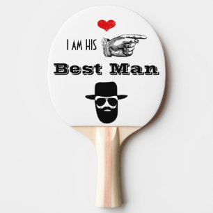 Wedding Party Photo Props Hipster Moustache Beard Ping Pong Paddle