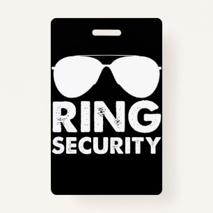 Wedding Party Ring Security Wedding Ring ID Badge