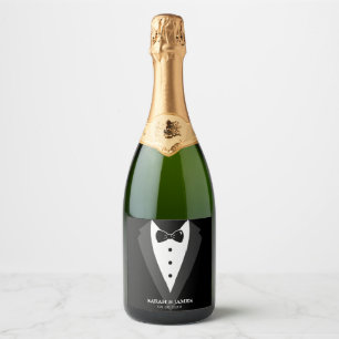 Wedding Party Sparkling Wine Bottle Label
