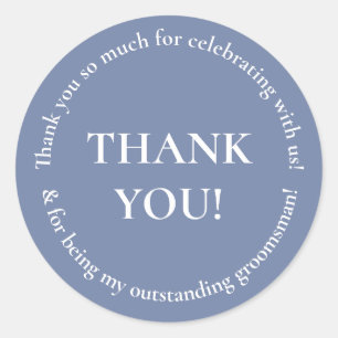 Wedding Party Thank You Wedding Favour Sticker