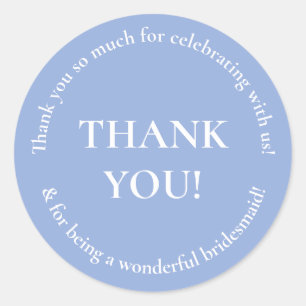 Wedding Party Thank You Wedding Favour Sticker