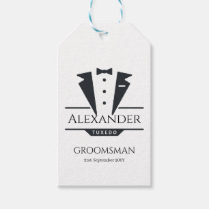 Wedding Party Tuxedo Gifts Groomsman Gift Tags