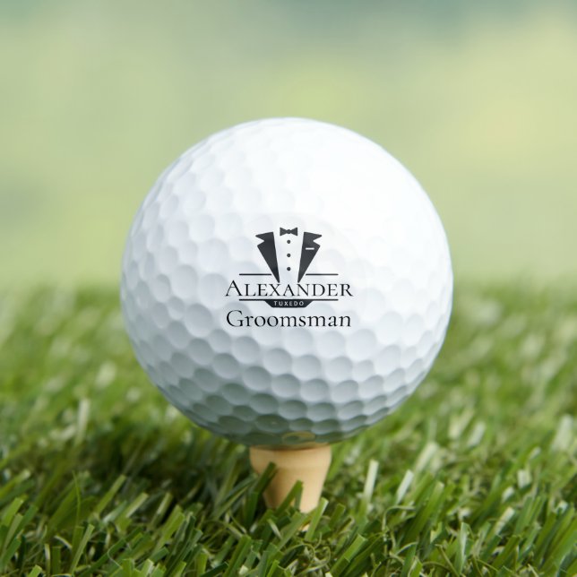 Wedding Party Tuxedo Gifts Groomsman   Golf Balls (Insitu Tee)