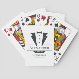 Wedding Party Tuxedo Gifts Groomsman   Playing Cards