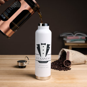 Wedding Party Tuxedo Gifts Groomsman Water Bottle