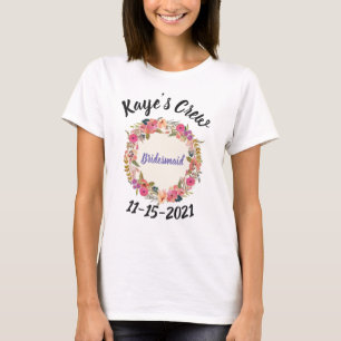 Wedding Party Wreath Design T-Shirt