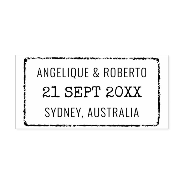 Wedding Passport Stamp Custom Destination Travel (Imprint)