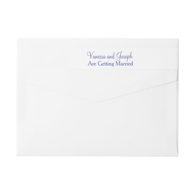 Wedding Periwinkle White Wrap Around Label (Back)