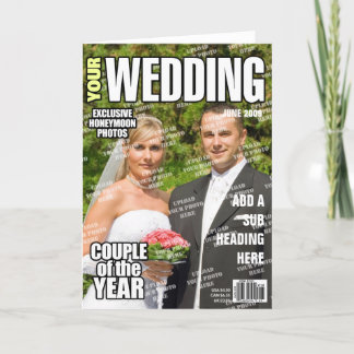 Wedding Personalised Magazine Cover Card