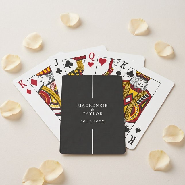 Wedding Personalised Name and Date Playing Cards (Wedding Day Newly Wed Personalized Names and Date Playing Cards by Ricaso. Wedding reception favors)