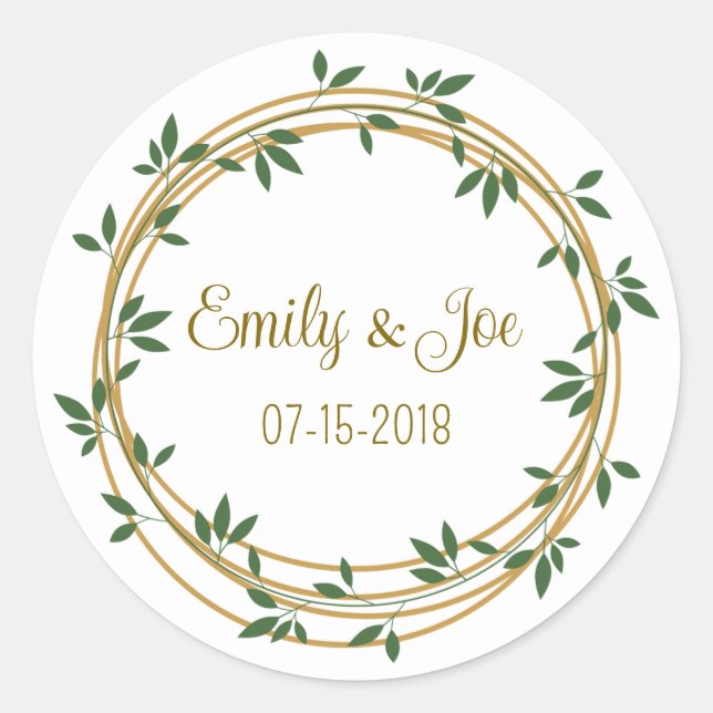 Wedding personalised stickers (Front)