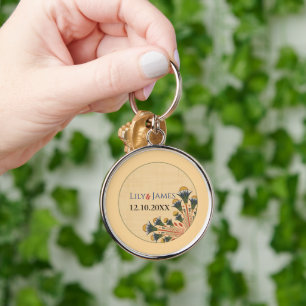 Wedding Pharaonic Ornamental Heritage On Papyrus Key Ring