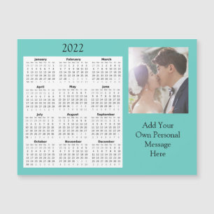 Wedding Photo 2022 Mini Calendar Magnetic Invitat Invitation