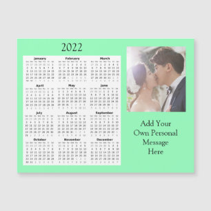 Wedding Photo 2022 Mini Calendar  Magnetic Invitat Invitation
