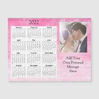 Wedding Photo 2022 Mini Calendar  Magnetic Invitat