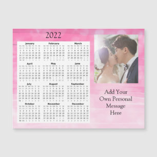 Wedding Photo 2022 Mini Calendar Magnetic Invitat Invitation