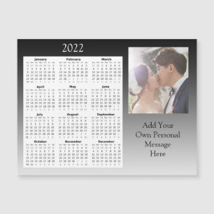 Wedding Photo 2022 Mini Calendar Magnetic Invitat Invitation